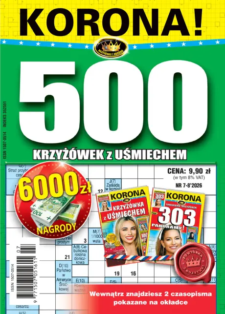 Okładka — 500 Krzyżówki z Uśmiechem